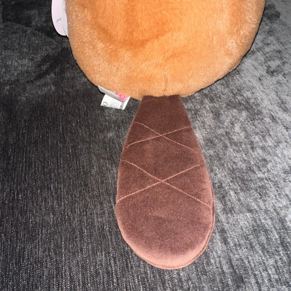 Squishmallows FuzzAMallow 8 Inch Chip Brown Beaver Plush with Flower Crown